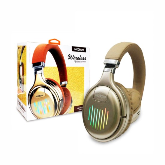 Moxom Wireless Headphones MX-WL14 with LED light Gold